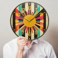 thumbnail image 6 of Yayeee Wall Clock Battery Operated 11.9" Silent Quartz Non-Ticking for Living Room Decor, Geometric Sun, 6 of 8