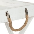 thumbnail image 4 of Kate and Laurel Bayville Coastal Wood Tray Table, 17 x 17 x 24, White, Decorative Rustic Tray Table with Deep Removable Tray for Serving, Display, and Storage, 4 of 7