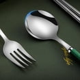 thumbnail image 3 of Travel Utensils Set Stainless Steel Spoon/Chopsticks/Fork with Holder Case Housewarming Gift, 3 of 10