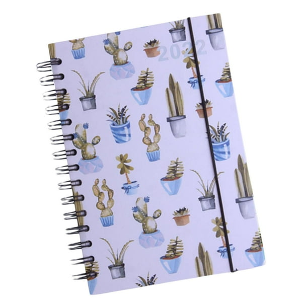 Cuaderno A5, bloc de notas para papelería escolar, diario, mensual, anual, agenda. B