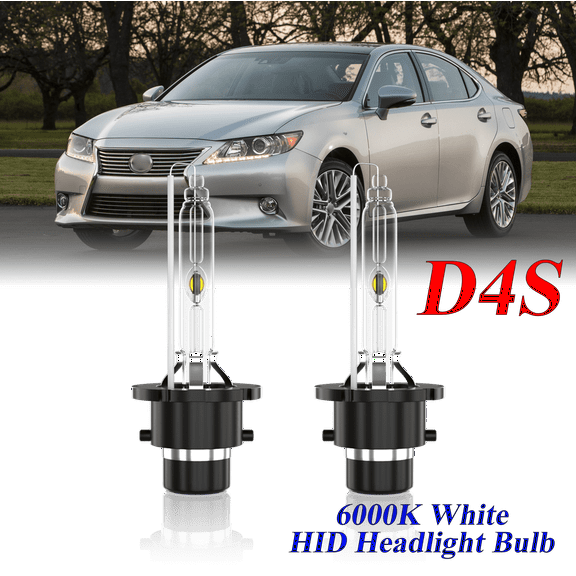 For Lexus ES350 2007-2015 D4S HID Headlight High/Low Beam 6000K Crystal White Xenon Bulbs Set 2