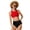 A-Red2, variant on Girls Swimsuit Bikini Two Piece Beach Sport Swimwear Solid Color Swimming Outfit for Kids