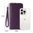 thumbnail image 2 of LOUEBICA Wallet Women Leather RFID Blocking Wristlet wallets Ladies Clutch with Floral Pattern for Phone and Card, 2 of 7