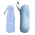 thumbnail image 1 of Capsule Umbrella Mini Pocket UV Resistant 2 Use 5 Section 8 Edged Outdoor Accessories Blue, 1 of 12