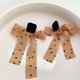 thumbnail image 1 of Moda Bowknot lazo pendientes colgante oreja larga cadena para mujeres niñas joyería boda creativa Salvador Earings de lunares de cinta, 1 of 7