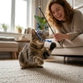 thumbnail image 6 of Cat String Wand Toys Colorful Interactive Cats Teaser Wand with Bell, Plush Teaser Toy Cat Rope Stick for Indoor Kitten, for Having Fun Exercising Playing Use, 6 of 6
