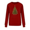 thumbnail image 4 of HOMBOM Womens Athletic Sweatshirts Christmas Merry Wine Festive Tree Xmas Crewneck Sweatshirt for Ladies, 4 of 6
