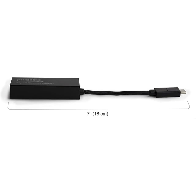 Plugable USB C Ethernet Adapter, Fast and Reliable Gigabit Connection, Compatible with Windows 10, 8.1, 7, Linux,