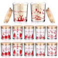 thumbnail image 1 of Frascos navideños de vidrio para velas Ziliny, 10 unidades, 200 ml, con tapas de corcho, 1 of 6