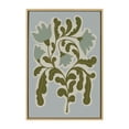 thumbnail image 2 of Kate and Laurel Sylvie Expressive Abstract House Plant Playful Blue Framed Canvas Wall Art by The Creative Bunch Studio, 23x33 Natural, Simple Modern Floral Wall Decor Art, 2 of 6