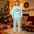 thumbnail image 2 of Caixia Men's Christmas Loungewear Pajamas, Beach Santa Print 2-Piece Top and Patterned Pants, Soft Polyester for Relaxed Holiday Lounging, 2 of 6