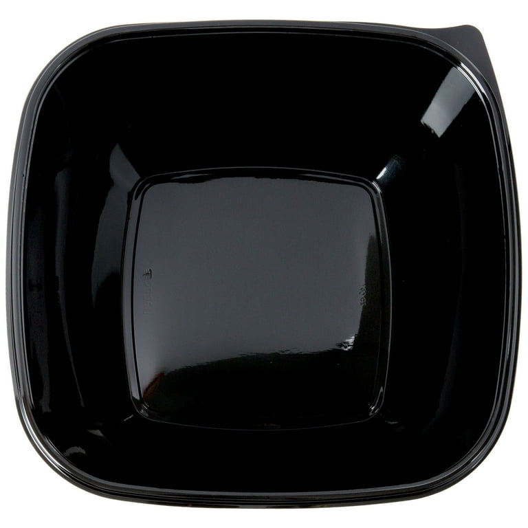 160 oz Black Salad Bowls with Lids