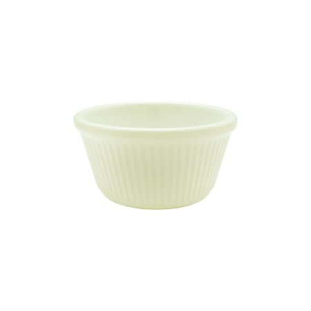 

Excellante Fluted melamine ramekin collection 4 oz 3 3/8 fluted ramekin bone comes in dozen