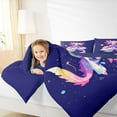 thumbnail image 4 of Castle Fairy Kawaii Axolotl Girl Boy Full Size Comforter Sets 3-Piece,Starry Sky Planet Bedding Comforter Set,Cartoon Animal Lightweight Bedding Sets,Super Cozy Room Decor,Reversible, 4 of 8