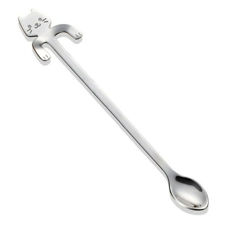 

Stainless Steel Coffee Drink Spoon Kitchen Supplies Hanging cups silver