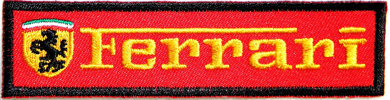 Ferrari Car Brand Logo Embroidered Iron on //Sew On Patch//Badge For Clothes