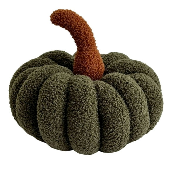 3D Simulated Pumpkin Pillow Farmhouse Style Halloween Decorative Cushion, Soft Woven Plush Throw Pillow for Thanksgiving Christmas Fall Decor Bedroom Sofa Couch Party Supplies