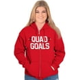 thumbnail image 4 of Quad Goals Weightlifting Barbell Zip Up Hoodie Men's Women's Brisco Brands L, 4 of 6