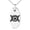 Silver, variant on Tioneer Stainless Steel Aztec Universe Rune Engraved Small Oval Charm Pendant Necklace