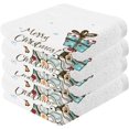 thumbnail image 2 of GZHJMY Cute Christmas Gnome with Gifts Washcloth Set of 4 Pcs 100% Cotton Small Face Towel, 12 x 12 inch Washcloths, 2 of 7