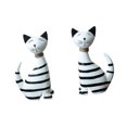 thumbnail image 4 of Figuritas de Gato a Rayas, Esculturas de Animales Abstractas, Adornos Nórdicos para Estante de Recuerdos, Sala de Estar, 2 Piezas, 4 of 9