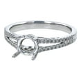 thumbnail image 5 of 14K White Gold 1/4 ct. White Diamonds Semi-Mount Engagement Ring by Hollywood Hills Jewelers, 5 of 5