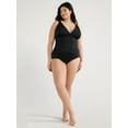 thumbnail image 3 of Time and Tru Women's and Women's Plus Plunge One Piece Swimsuit, Sizes XS-3X, 3 of 5