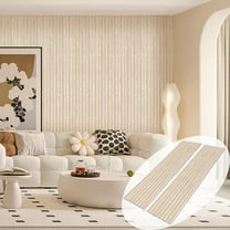 2 PCS Wood Slat Wall Panels 12.6" W x 94.5" L Sound Dampening Wooden Panels for Wall Decor, Natural Oak Veneer