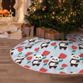 thumbnail image 5 of Gaeub Panda And Rose Print Christmas Tree Skirt,Christmas Decorations,Round Xmas Skirt for Christmas Indoor Decorations Xmas Winter Holiday Party Supplies-30", 5 of 6