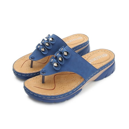 

HIBRO Women s Ladies Fashion Casual Crystal Wedges Platforms Sandals Shoes Slippers