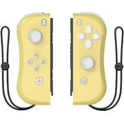 Switch Wireless Controller Joypads CHASDI. Pair of Remote Motion Controllers with Micro USB Charging Cable & Joy-Con Alternative Compatible with Nintendo Switch (Yellow)
