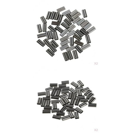 

100 Pieces Crimping Loop Sleeve Wire Rope Cable Clip Fittings Sleeves Tube Connector Fishing