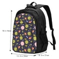 thumbnail image 5 of Xecao Frog And Flowers for Travel Laptop Backpack, USB-Charging-Enabled, Spacious Business Backpack for Men and Women,College School Computer Bag, 5 of 7
