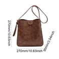 thumbnail image 3 of Bolso de hombro Retro para mujer, bolso Hobo de cuero PU de gran capacidad, bolso de viaje informal, 3 of 8