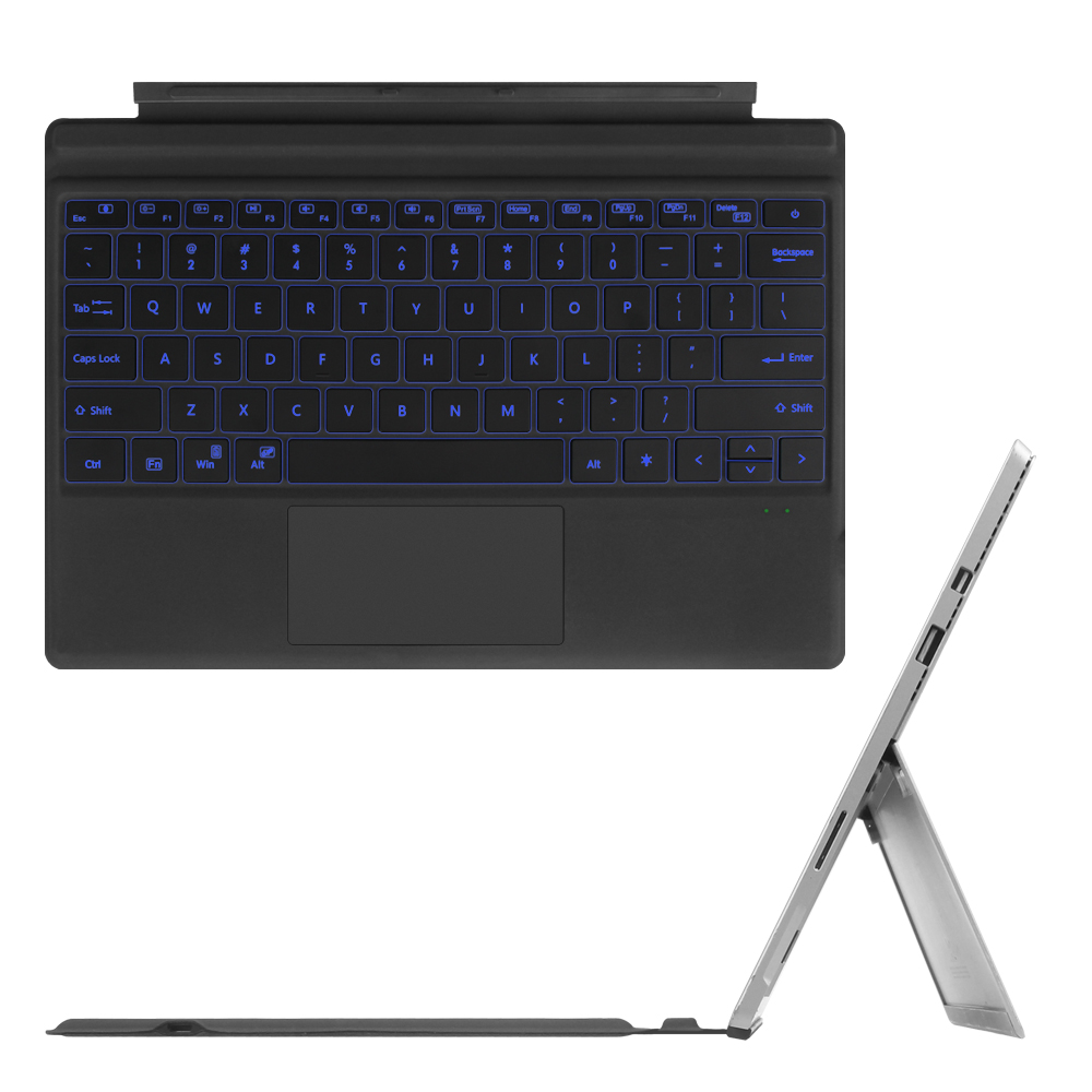 Zmsdt Microsoft Surface Pro 5 Pro 4 Pro 3 Type Keyboard Cover Rechargeable Wireless Bluetooth Keyboard With Trackpad Black Electronics Keyboards