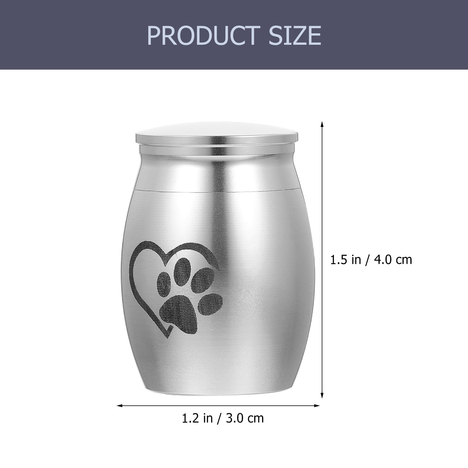 Partykindom Stainless Steel Cat Urn Pet Bone Ash Container Dog Ashes Storage Casket