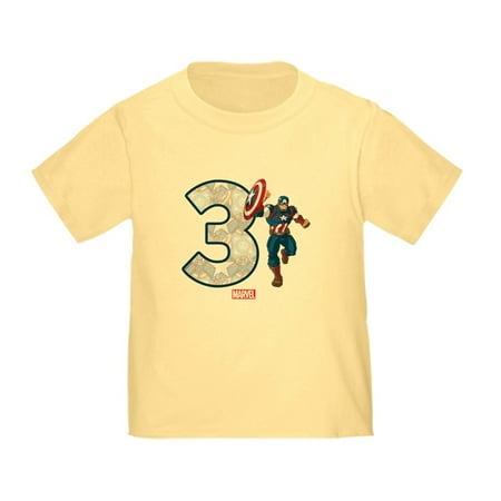 

CafePress - Captain America Birthday Age 3 Toddler T Shirt - Cute Toddler T-Shirt 100% Cotton