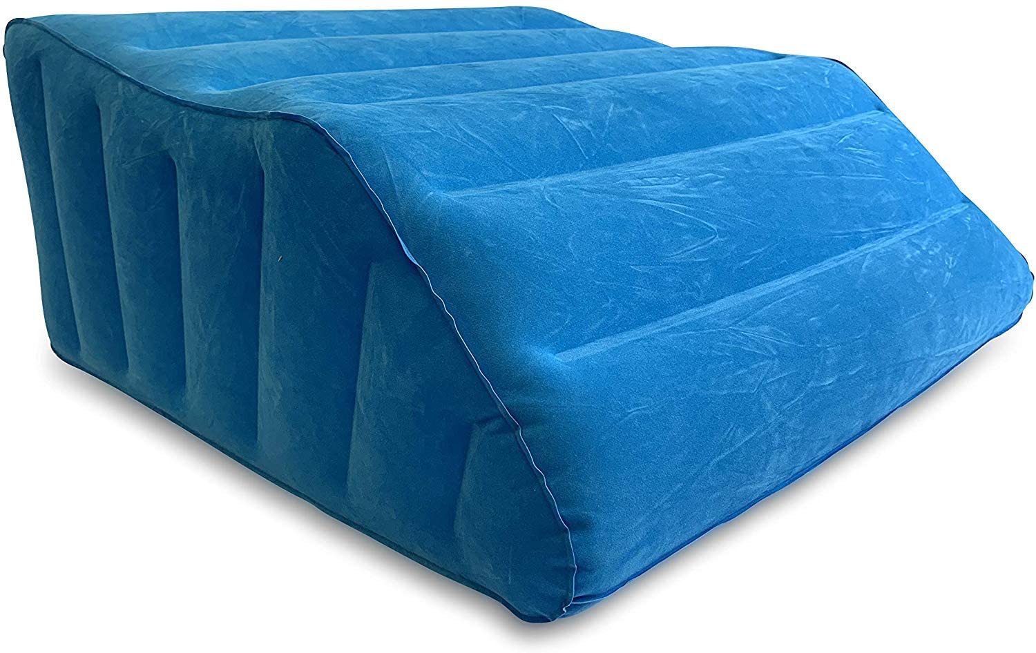 Inflatable Portable Bed Wedge Pillow with Velour Surface for Elevating