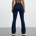 thumbnail image 5 of Flare Yoga Pants for Women Stretch High Waisted Tummy Control Leggings Comfy Casual Workout Bootcut Yoga Pants Navy M, 5 of 6
