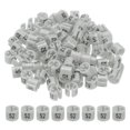 thumbnail image 1 of Clothes Hanger Markers Number 52 Tags Garment Size Tag Hanger Clips Round Color Coding Label, Gray 100Pcs, 1 of 6