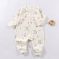 thumbnail image 2 of Gibobby Infant Newborn Baby Girls Clothes Soft Rompers 3 6 9 12 18 24Months 2T Long Sleeve Onesie Sleepwear Infant Baby Fall Winter Clothes(6-9 Months,Beige), 2 of 7