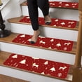thumbnail image 6 of PALIFEUR Christmas Stair Treads for Wooden Steps, Soft Stair Treads, 7.8x30" Reusable Carpet Stair Treads, Washable Stair Runners for Wooden Steps Non Slip,, 6 of 6