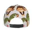 thumbnail image 6 of Naloa Original Classic Low Profile Hat Men Women Baseball Cap Dad Hat Adjustable Unconstructed Monkeys Swinging from Palms Print Cap, 6 of 9