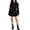 Black, variant on NordicNest Womens Gothic Dress for Halloween Party Slim Fit Hight Neck Long Sleeve Layered Skirt Black,XS