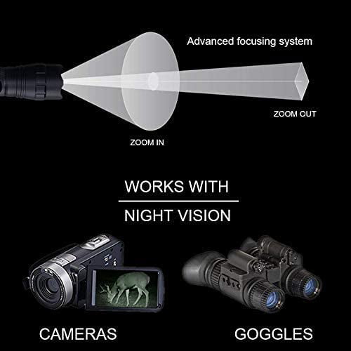 T20 IR 850NM 38mm Night Vision Flashlight Coyotes Fox Hog Pig Varmint Predator 