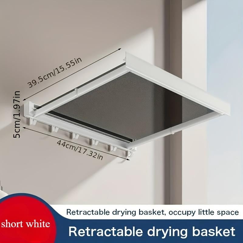 Compact Design Space-Saving Invisible Folding Balcony Net Cloth Drying Rack