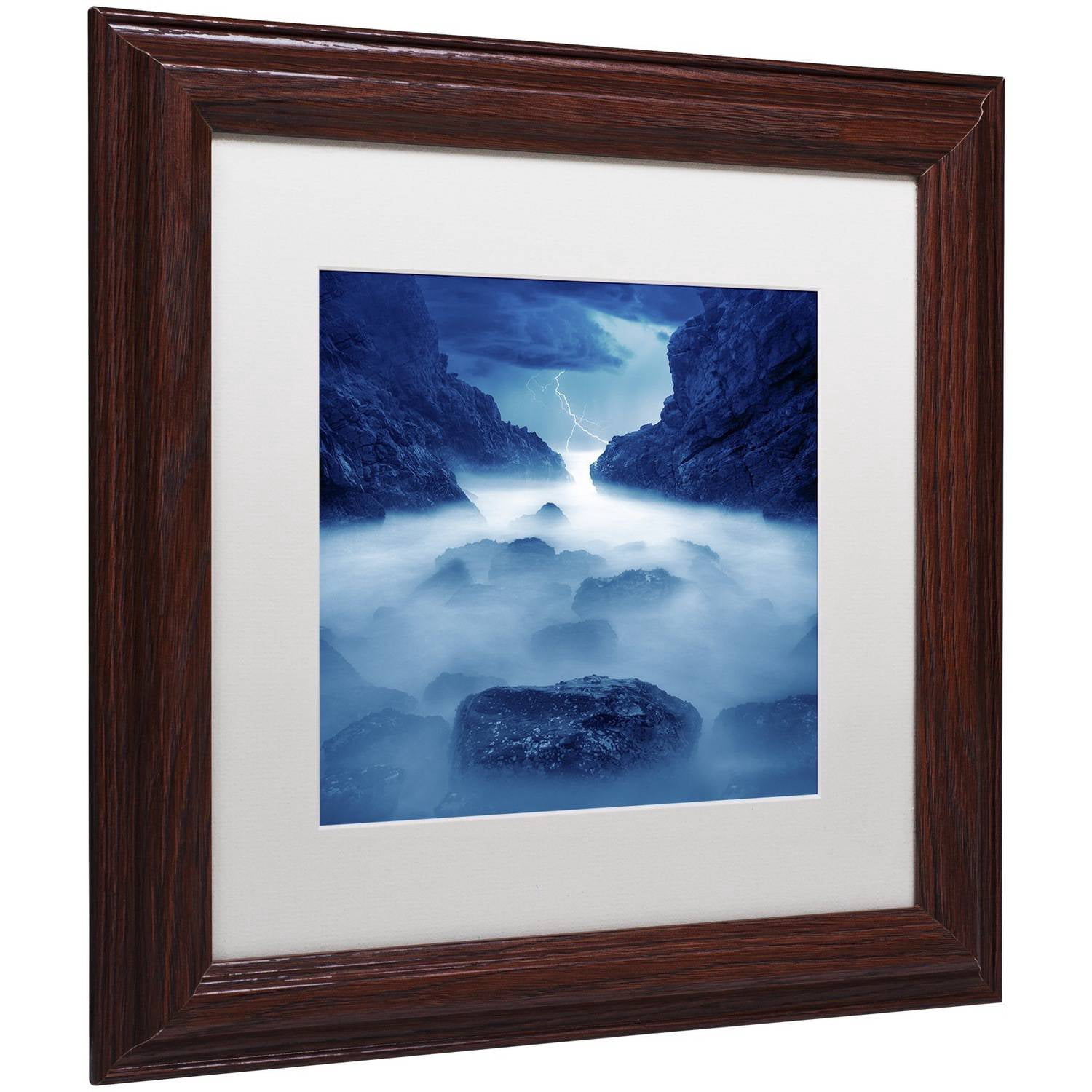 Moises Levy 'Tormenta en Ixtapa Blue' Matted Framed Art