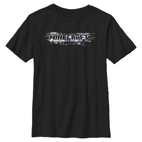 Boys Minecraft Glitching Logo T Shirt