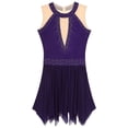 thumbnail image 4 of Leotardo de gimnasia para mujer, vestido de actuación de baile de Ballet lírico, vestidos brillantes, Ropa de baile, patinaje artístico, disfraz de fiesta de baile, 4 of 5