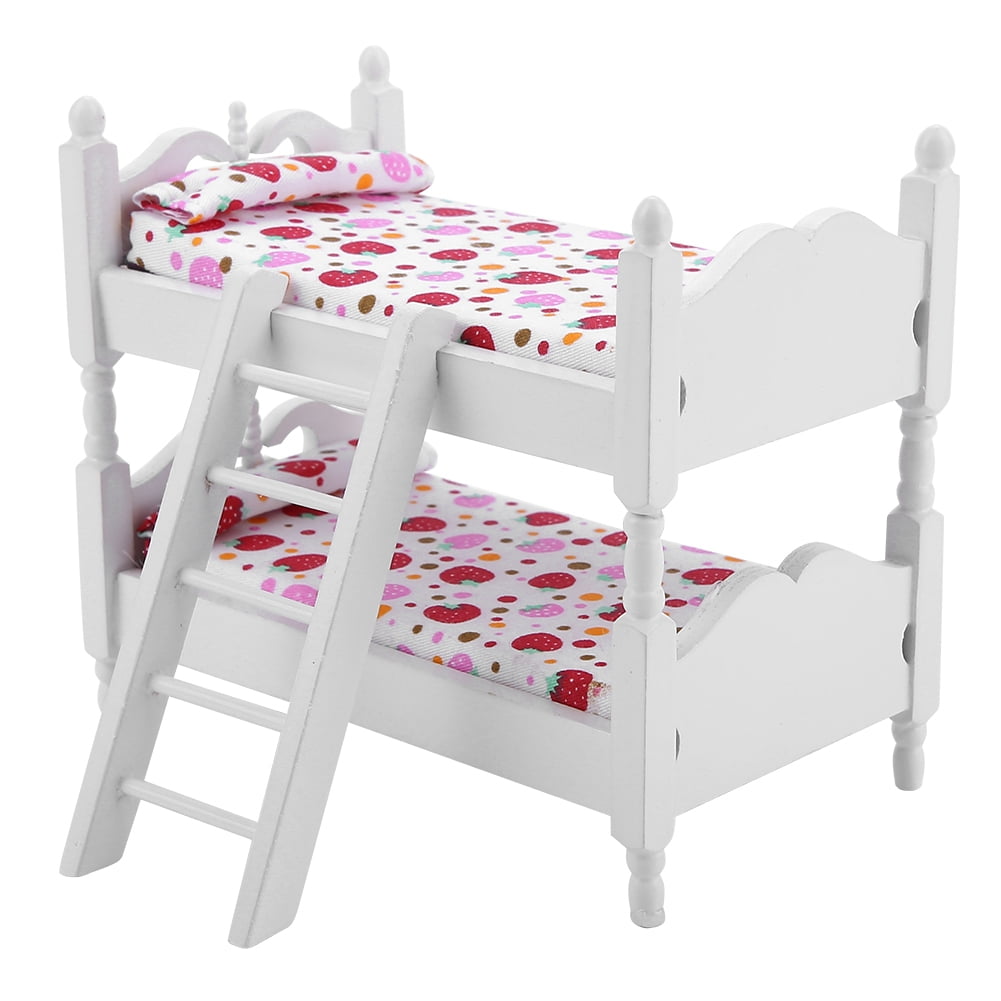 Mgaxyff 112 Doll House Mini Furniture Children Bedroom Model Bunk Bed